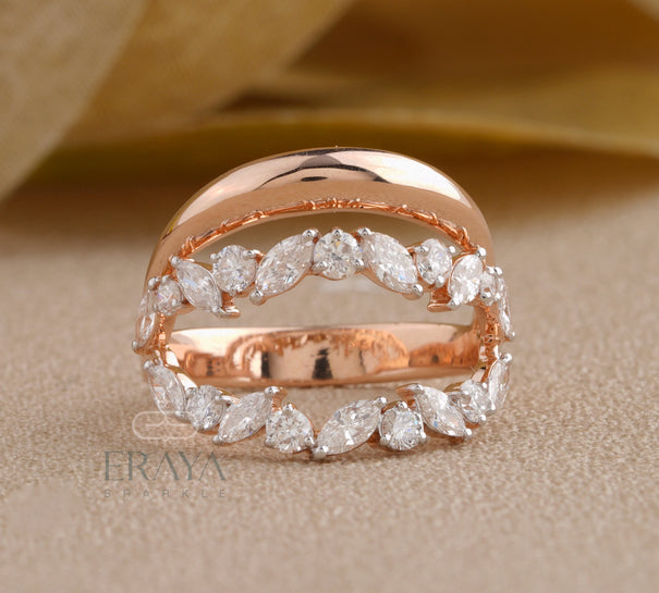 Nature-Inspired Lab-Grown Diamond Leaf Ring - Ring
