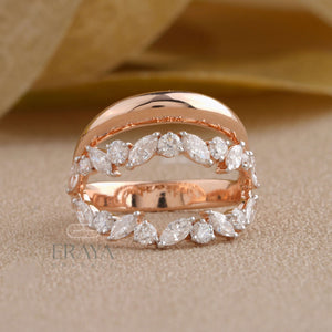 Nature-Inspired Lab-Grown Diamond Leaf Ring - Ring