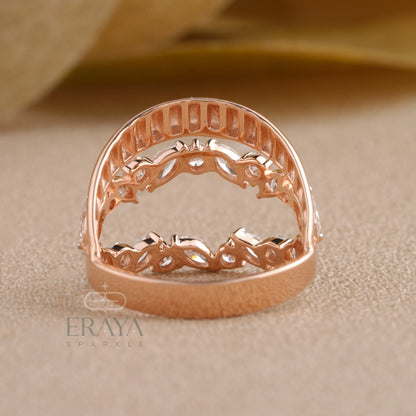 Nature-Inspired Lab-Grown Diamond Leaf Ring - erayasparkle