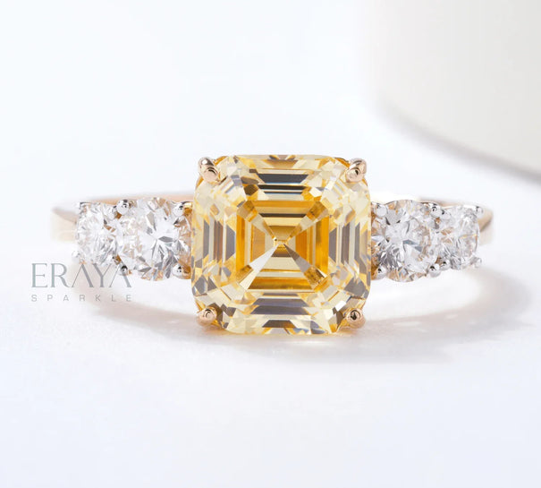Emerald Cut Diamond Engagement Ring - Ring