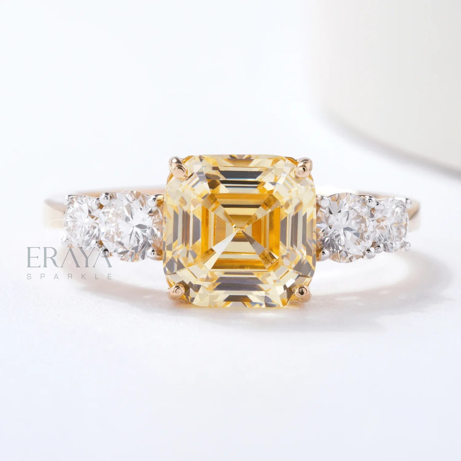 Emerald Cut Diamond Engagement Ring - erayasparkle