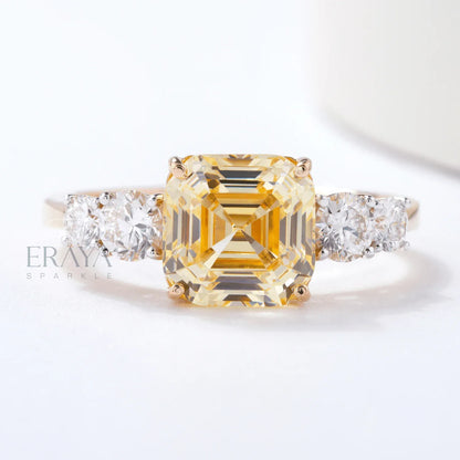 Emerald Cut Diamond Engagement Ring - erayasparkle