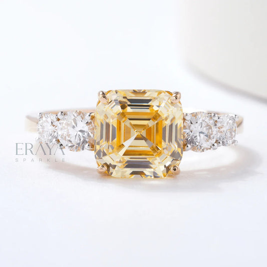 Emerald Cut Diamond Engagement Ring - erayasparkle