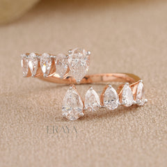 Unique Pear Shaped Diamond Ring - Ring