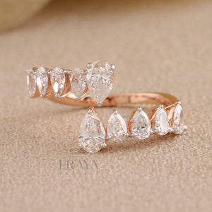 Unique Pear Shaped Diamond Ring - Ring