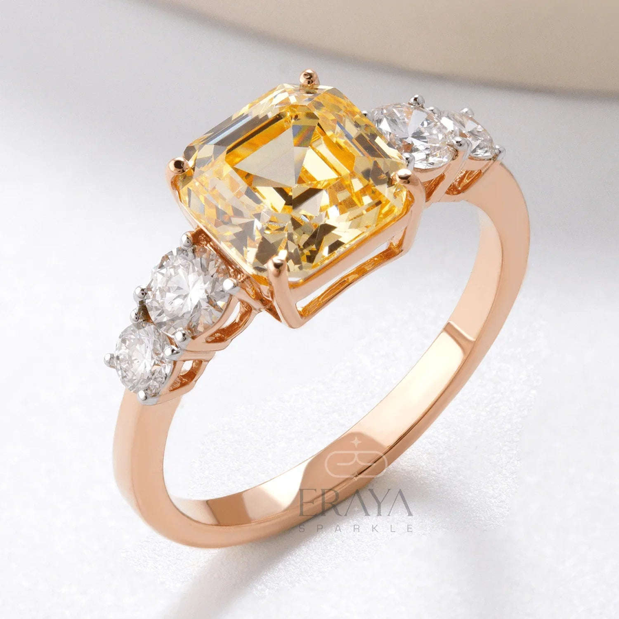 Emerald Cut Diamond Engagement Ring - Ring