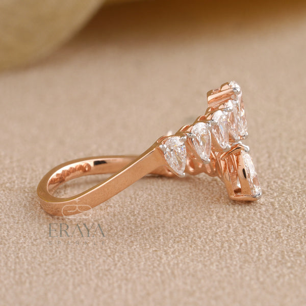 Unique Pear Shaped Diamond Ring - Ring