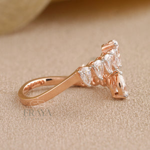 Unique Pear Shaped Diamond Ring - Ring