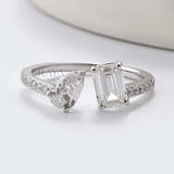 Modern Two-Stone Ring – Lab Diamond Ring - Ring