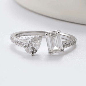 Modern Two-Stone Ring – Lab Diamond Ring - Ring