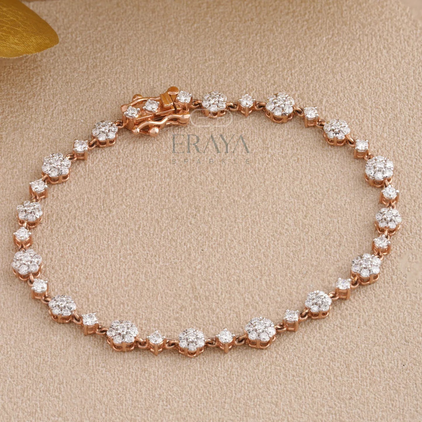 Vintage Cluster Adjustable diamond bracelet for women - erayasparkle