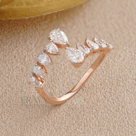 Unique Pear Shaped Diamond Ring - erayasparkle