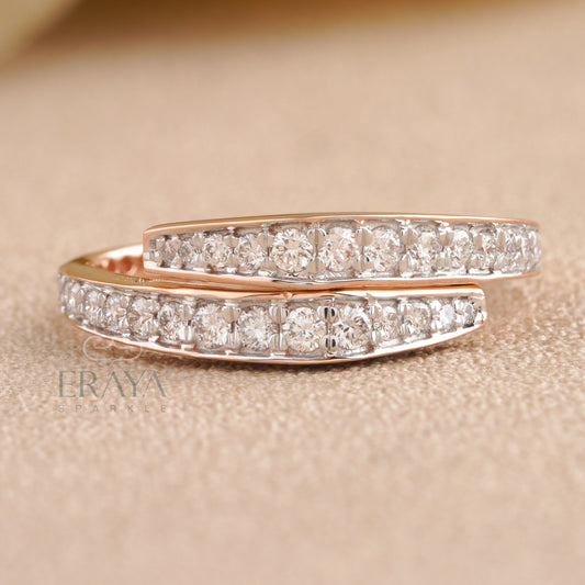 Unique Wrap Ring | Gold Engagement Band| - erayasparkle