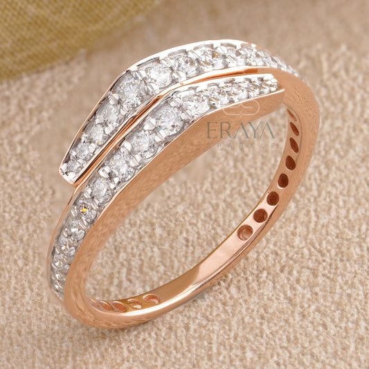 Unique Wrap Ring | Gold Engagement Band| - erayasparkle