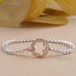 Rose Gold Butterfly Lab-Grown Diamond Bracelet - 