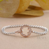Rose Gold Butterfly Lab-Grown Diamond Bracelet -