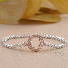 Rose Gold Butterfly Lab-Grown Diamond Bracelet -
