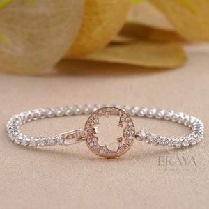 Rose Gold Butterfly Lab-Grown Diamond Bracelet -