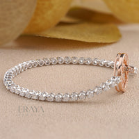 Rose Gold Butterfly Lab-Grown Diamond Bracelet - 