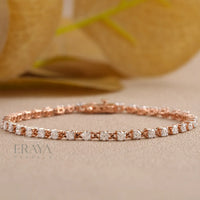 Dainty Tennis Bracelet with Lab-Grown Diamond - 