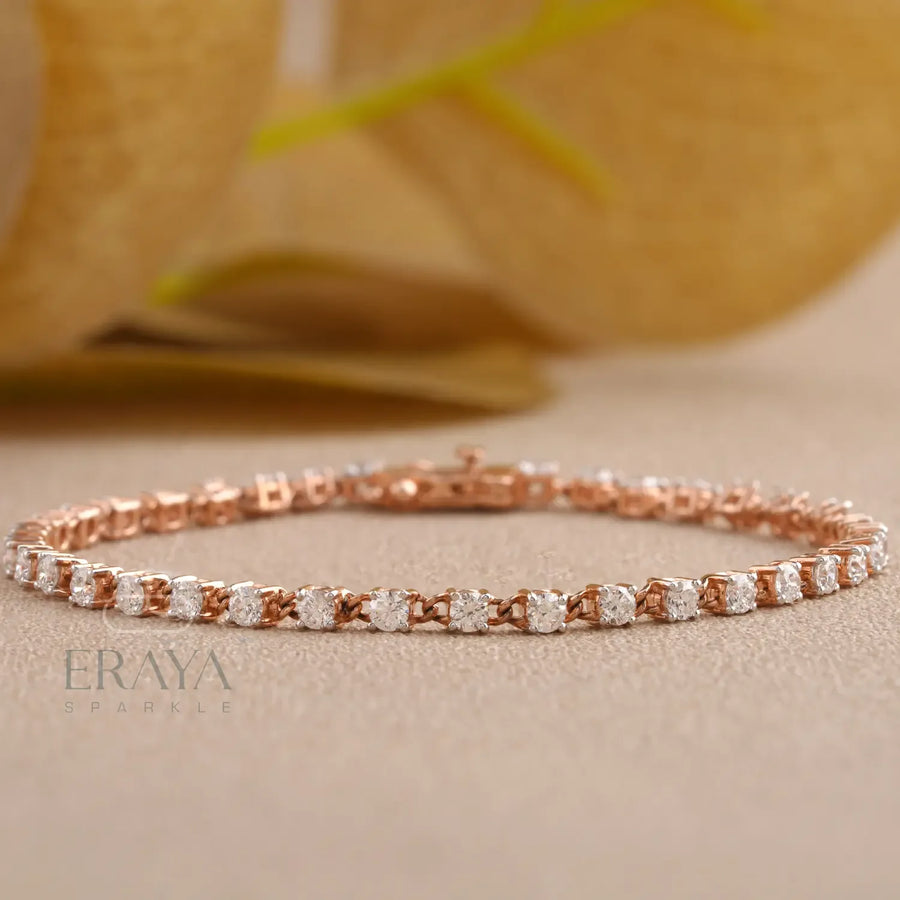 Dainty Tennis Bracelet with Lab-Grown Diamond - 