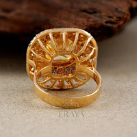 Yellow Stone Cocktail Ring – Lab Diamond Ring - Ring
