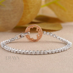 Rose Gold Butterfly Lab-Grown Diamond Bracelet -