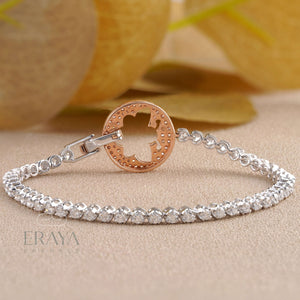 Rose Gold Butterfly Lab-Grown Diamond Bracelet -