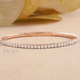 Lab Grown Diamond Tennis Bracelet in Rose Gold - 