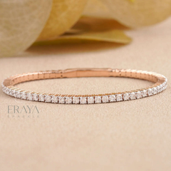 Lab Grown Diamond Tennis Bracelet in Rose Gold - 