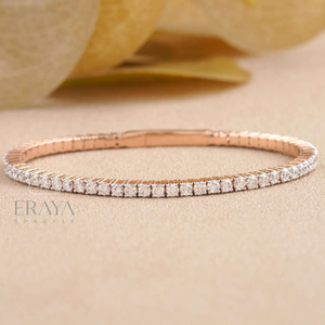 Lab Grown Diamond Tennis Bracelet in Rose Gold - 