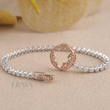 Rose Gold Butterfly Lab-Grown Diamond Bracelet -