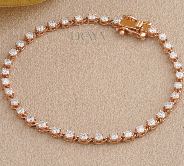 Dainty Tennis Bracelet with Lab-Grown Diamond - 