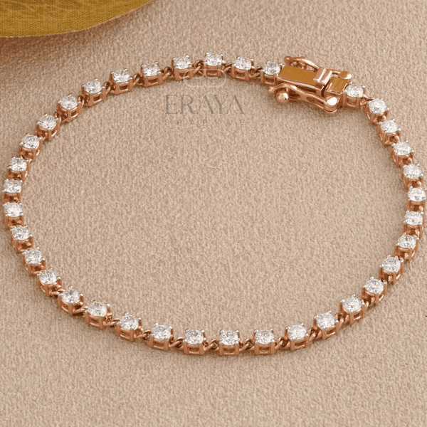 Dainty Tennis Bracelet with Lab-Grown Diamond - 