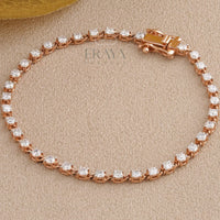 Dainty Tennis Bracelet with Lab-Grown Diamond - 