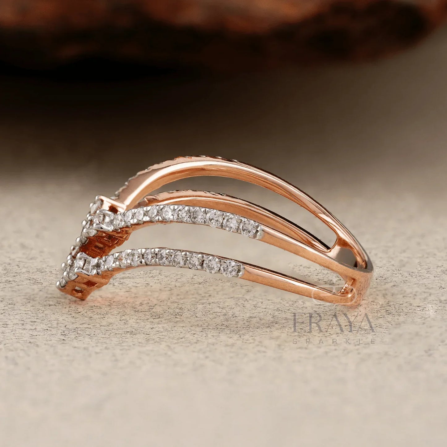 Bridal Split Band – Lab Diamond Ring - erayasparkle