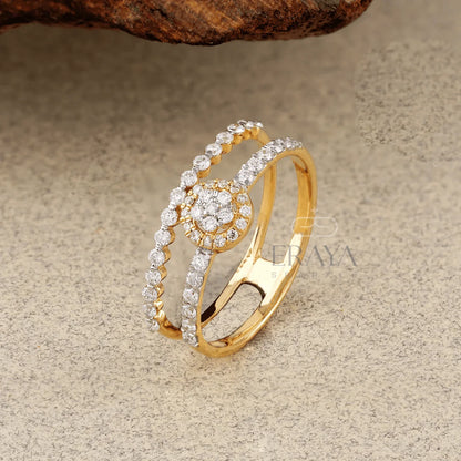 Dainty Double Band – Lab Diamond Ring - erayasparkle