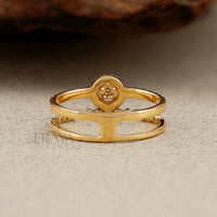 Dainty Double Band – Lab Diamond Ring - Ring
