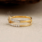 Dainty Double Band – Lab Diamond Ring - Ring