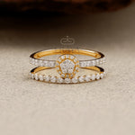 Dainty Double Band – Lab Diamond Ring - Ring