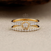 Dainty Double Band – Lab Diamond Ring - Ring
