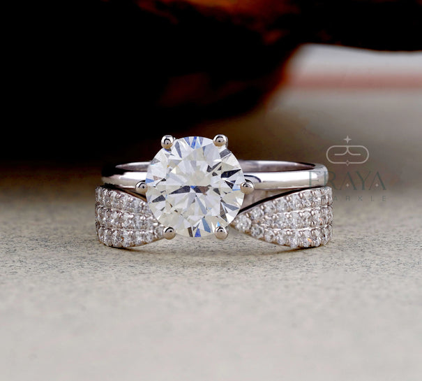 Solitaire Stackable Set – Lab Grown Diamond Bridal Rings - Ring