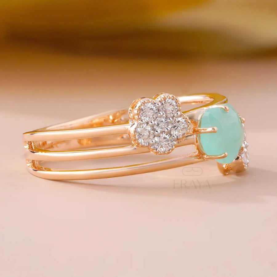Promise Ring with Lab Grown Diamond Floral