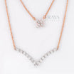Layered V Shaped Diamond Necklace