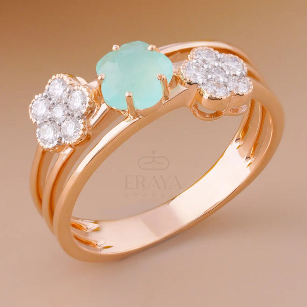 Promise Ring with Lab Grown Diamond Floral