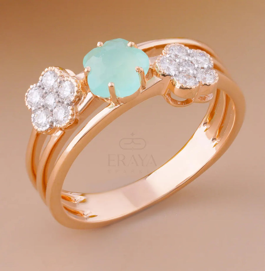 Promise Ring with Lab Grown Diamond Floral