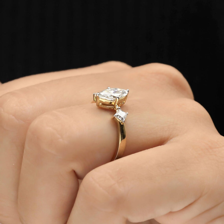 Three Stone Marquise Diamond Ring