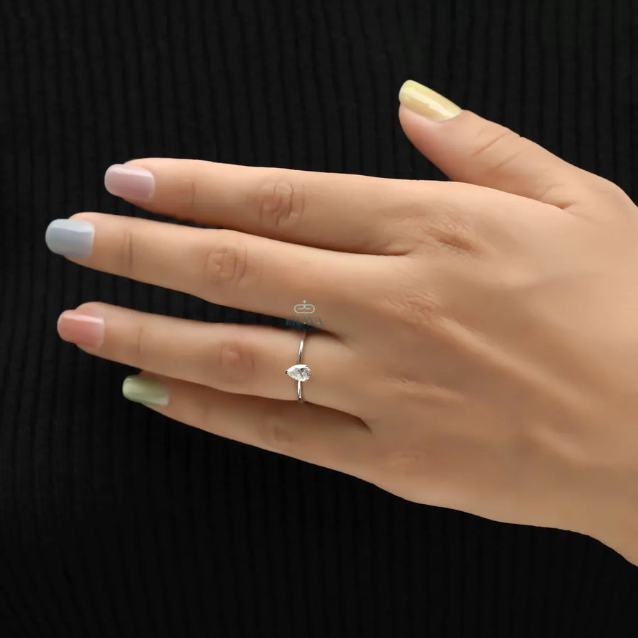 Teardrop Diamond Ring | Pear Solitaire