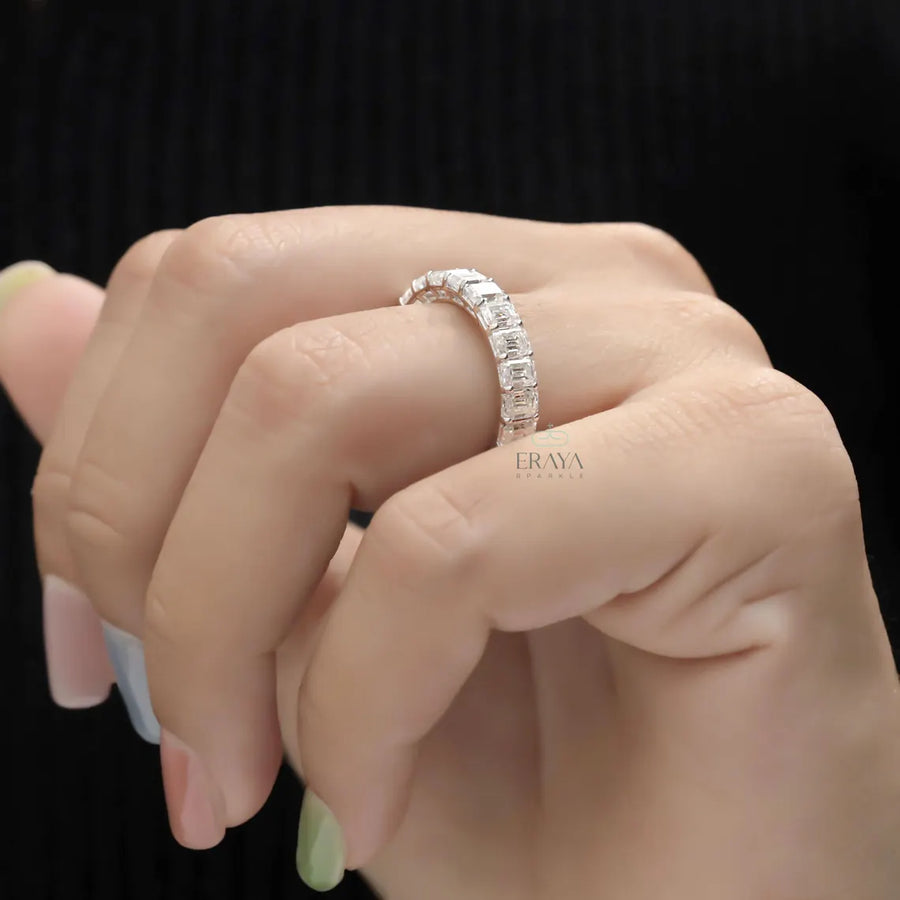 Emerald Diamond Ring – 4.80 CT Wedding Band