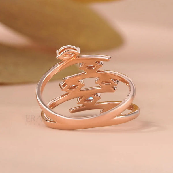 Marquise Wedding Ring | Open Cluster Design